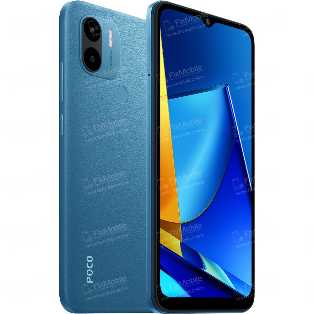 Контейнер SIM для Xiaomi Poco C51 (голубой)