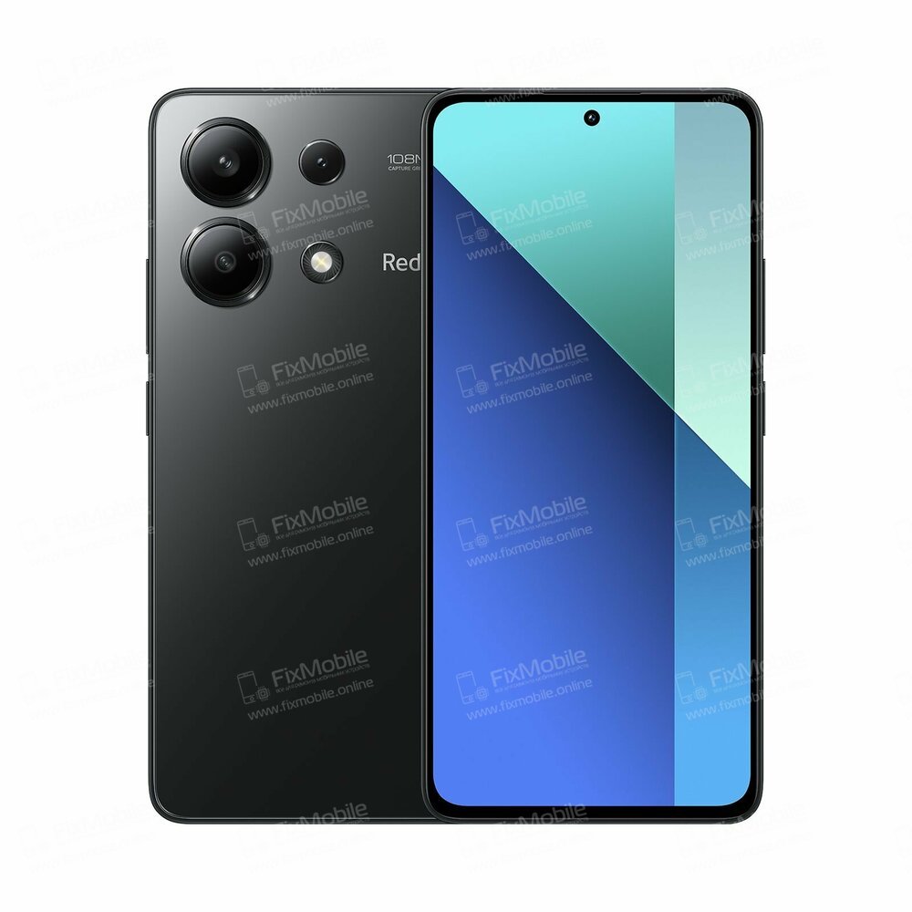 Стекло для Xiaomi Redmi Note 13 4G в сборе с OCA пленкой (черное)