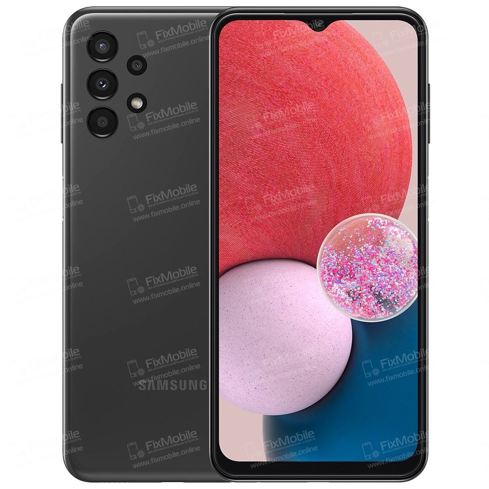 Стекло для Samsung Galaxy A13 (A135F) в сборе с OCA пленкой (черное)