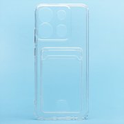 Чехол-накладка - SC276 с картхолдером для Infinix Smart 7 Plus (прозрачная) — 1