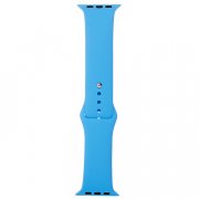 Ремешок - ApW Sport Band Apple Watch 45 mm силикон на кнопке (L) (светло-голубой) — 1