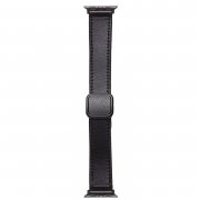 Ремешок - ApW38 Square buckle Apple Watch 41 mm экокожа (черный) — 1