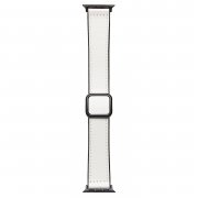 Ремешок - ApW38 Square buckle Apple Watch 45 mm экокожа (белый) — 1