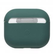 Чехол Soft touch для кейса Apple AirPods 3 (темно-зеленый) — 3