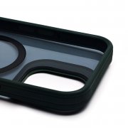 Чехол-накладка SafeMag для Apple iPhone 16 (темно-зеленая) — 3