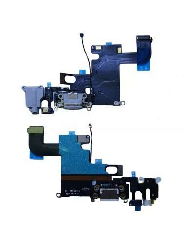 Шлейф для Apple iPhone 6S на разъем зарядки/разъем гарнитуры/микрофон (серый) &mdash; 1