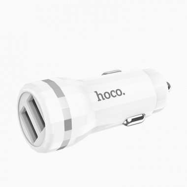 Автомобильное зарядное устройство HOCO Z27A Staunch QC 3.0 (белое) — 2
