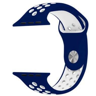 Ремешок для Apple Watch 42 mm Sport Loop (бело-синий) &mdash; 2