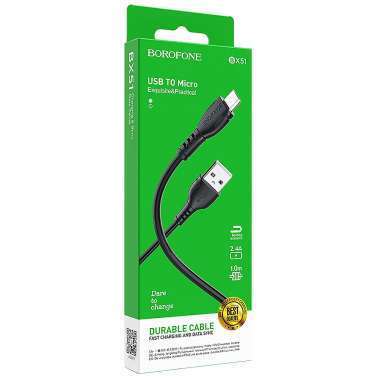 Кабель Borofone BX51 (USB - micro-USB) черный &mdash; 2