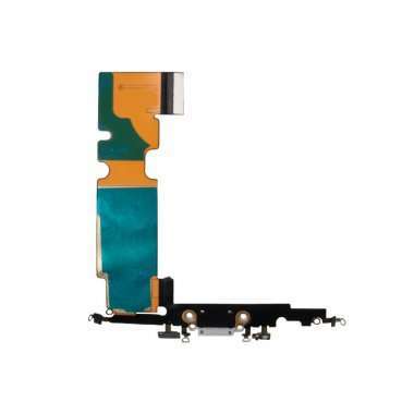 Шлейф для Apple iPhone 8 Plus на разъем зарядки/микрофон (белый) Премиум — 2