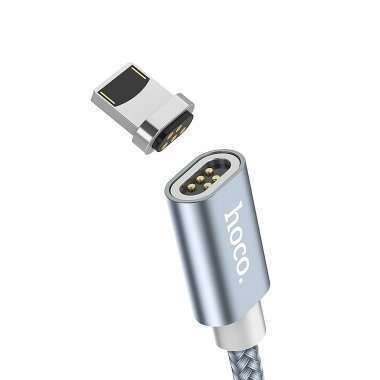 Кабель для Apple Hoco U40A магнитный (USB - lightning) (металлически-серый) — 4