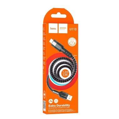 Кабель Hoco U110 (USB - micro USB) 120см (черный) — 2