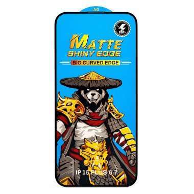 Защитное стекло Matte для Apple iPhone 16 Plus (черное) &mdash; 1