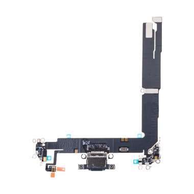 Шлейф для Apple iPhone 16 Plus на разъем зарядки/микрофон (черный) - Премиум — 2